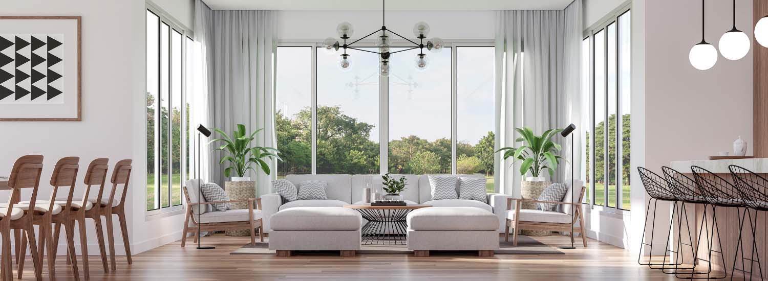 Open floor plan living room